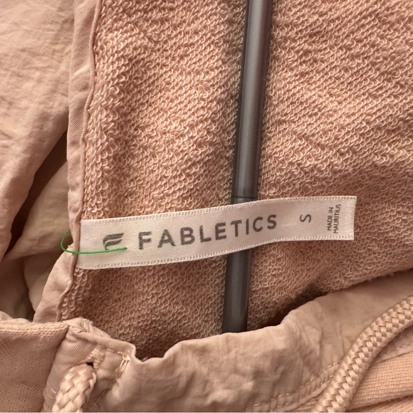 Fabletics sweater pullover light pink peach orange kangaroo pocket hoodie gym - Picture 6 of 7
